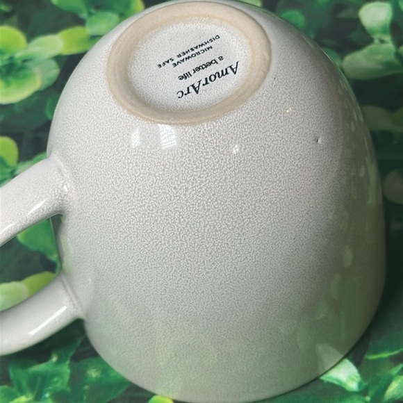 AmorArc 12oz Ceramic Modern Coffee Mug White-Reactive Glaze - Picture 8 of 10